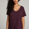 Discount Everyday Essential Plum Perfect V Neck Tee Women Loungewear | Tops