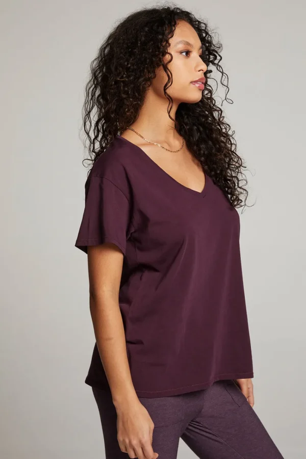 Discount Everyday Essential Plum Perfect V Neck Tee Women Loungewear | Tops