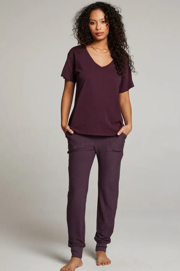Discount Everyday Essential Plum Perfect V Neck Tee Women Loungewear | Tops