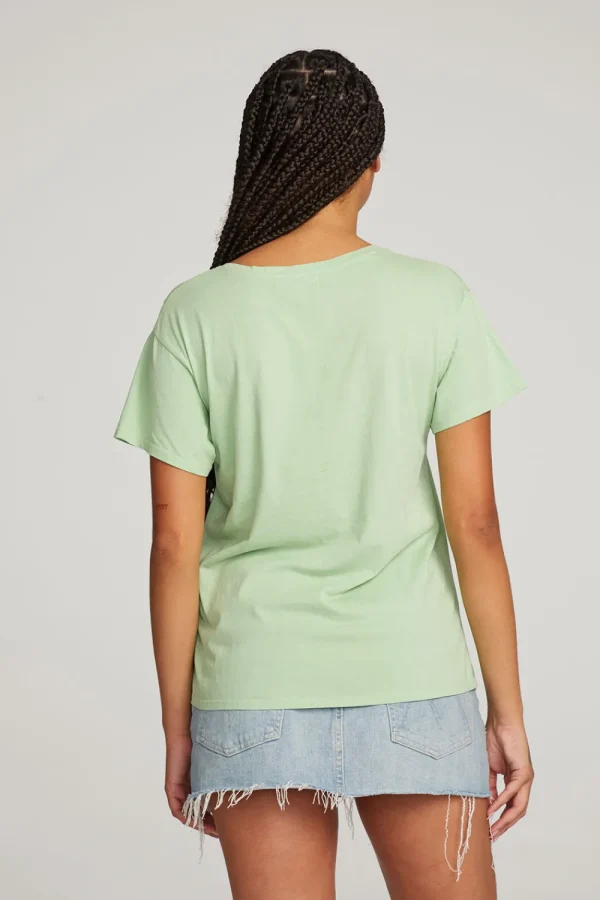Clearance Everyday Essential Quiet Green V-neck Tee Women Loungewear | Essentials