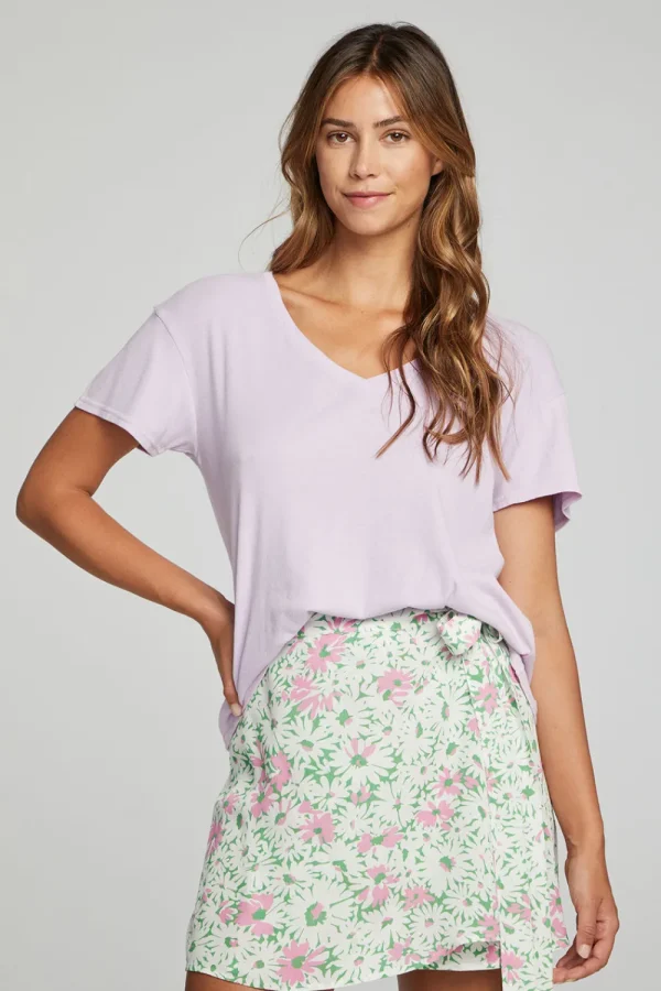 New Everyday Essential V Neck Tee Women Loungewear | Essentials