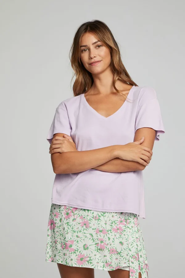 New Everyday Essential V Neck Tee Women Loungewear | Essentials