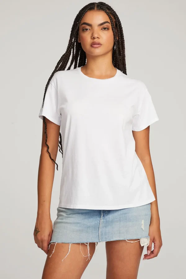 Shop Everyday Essential White Crew Neck Tee Women Loungewear | Essentials