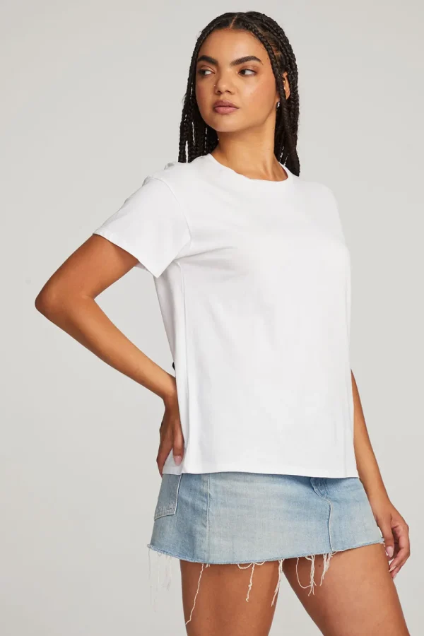 Shop Everyday Essential White Crew Neck Tee Women Loungewear | Essentials