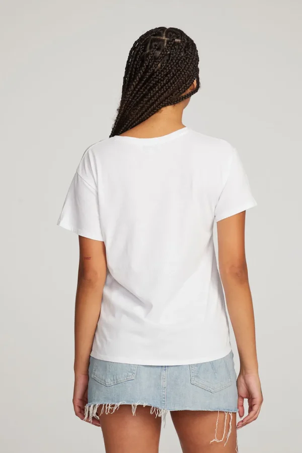 Shop Everyday Essential White V-neck Tee Women Loungewear | Essentials