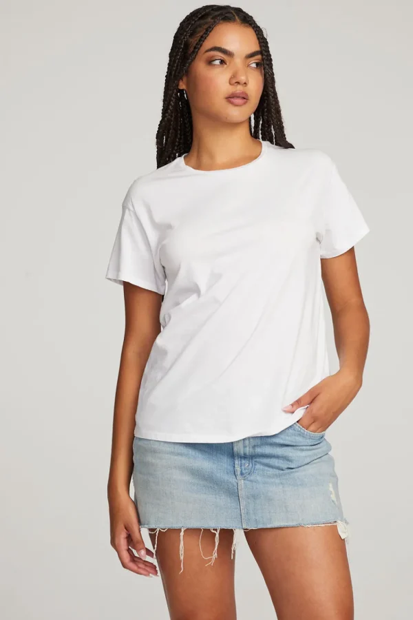 Shop Everyday Essential White Crew Neck Tee Women Loungewear | Essentials
