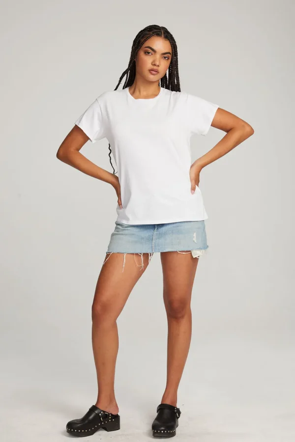 Shop Everyday Essential White Crew Neck Tee Women Loungewear | Essentials