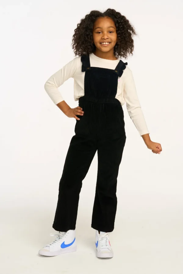 Store Fairy Overall Raven Black Corduroy Kids Girls