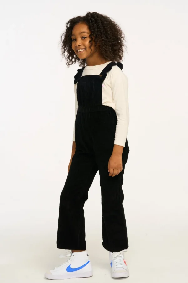 Store Fairy Overall Raven Black Corduroy Kids Girls