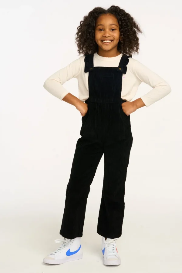 Store Fairy Overall Raven Black Corduroy Kids Girls