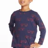 New Fire Trucks Boys Long Sleeve Crew Neck Tee Kids/BOY Boys