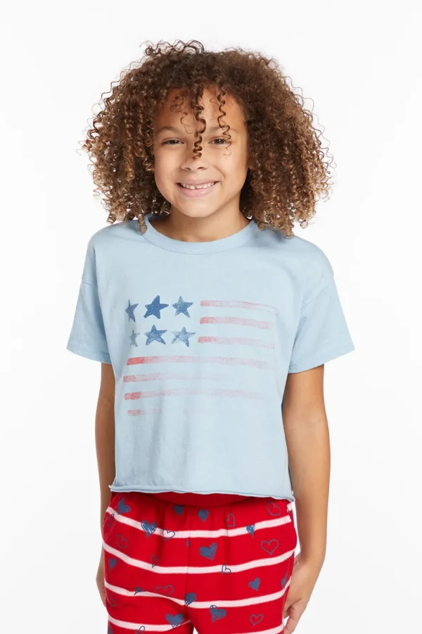 Flash Sale Flag Girls Tee Kids Girls