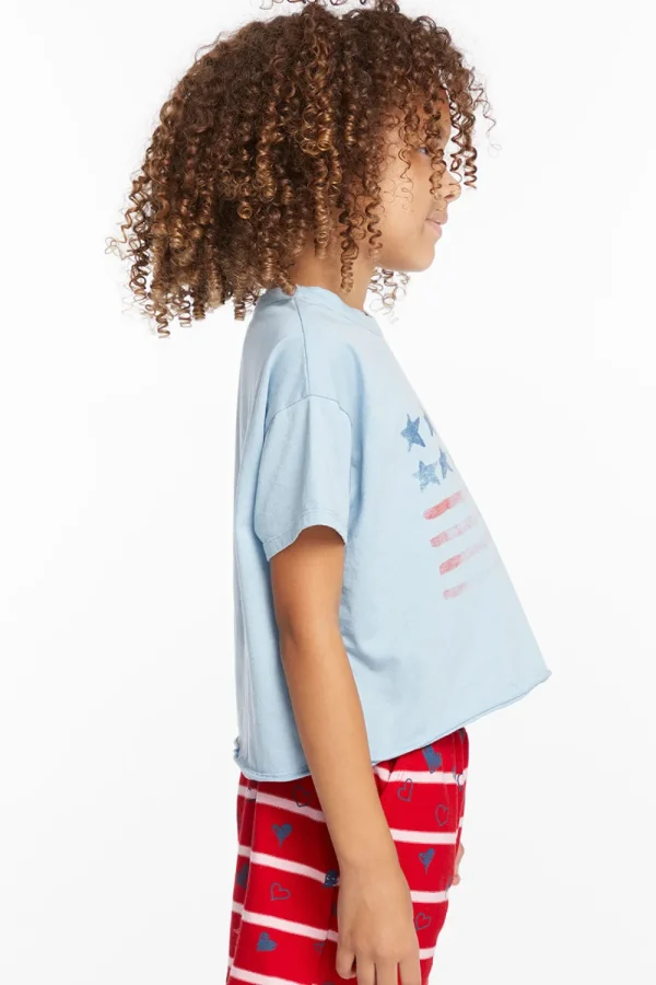 Flash Sale Flag Girls Tee Kids Girls