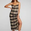 Sale Flannel Midi Slip Dress Women Loungewear | Dresses