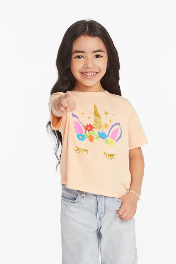 Best Sale Floral Unicorn Girls Tee Kids Girls