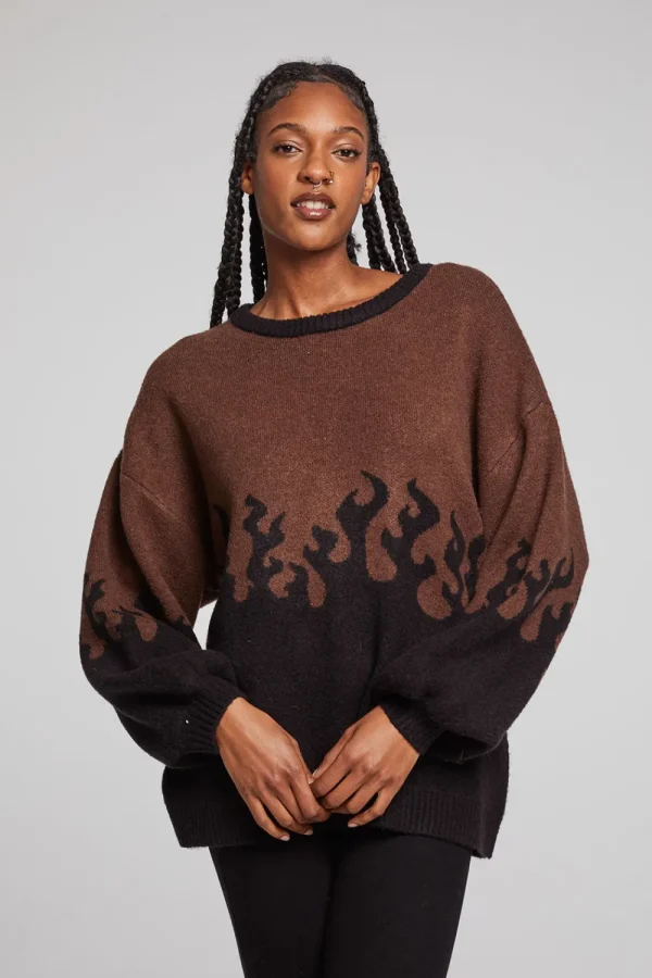 Flash Sale Foxy Sweater Flames Golden Pullover Women Outerwear | Loungewear