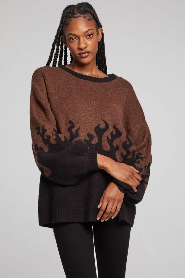 Flash Sale Foxy Sweater Flames Golden Pullover Women Outerwear | Loungewear