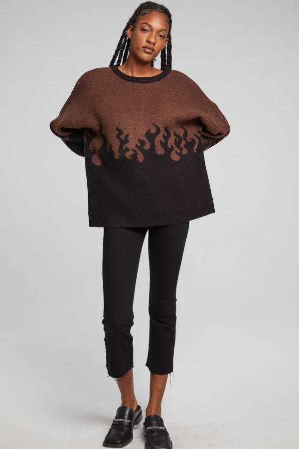 Flash Sale Foxy Sweater Flames Golden Pullover Women Outerwear | Loungewear
