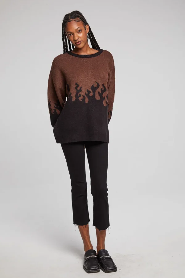 Flash Sale Foxy Sweater Flames Golden Pullover Women Outerwear | Loungewear