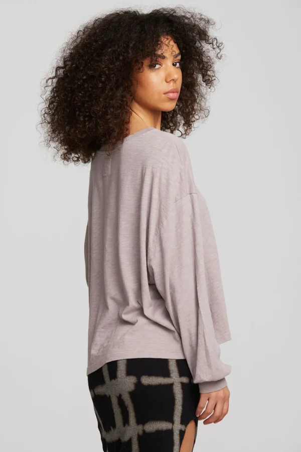Hot Gauze Jersey Long Sleeve Tee Women Loungewear | Tops