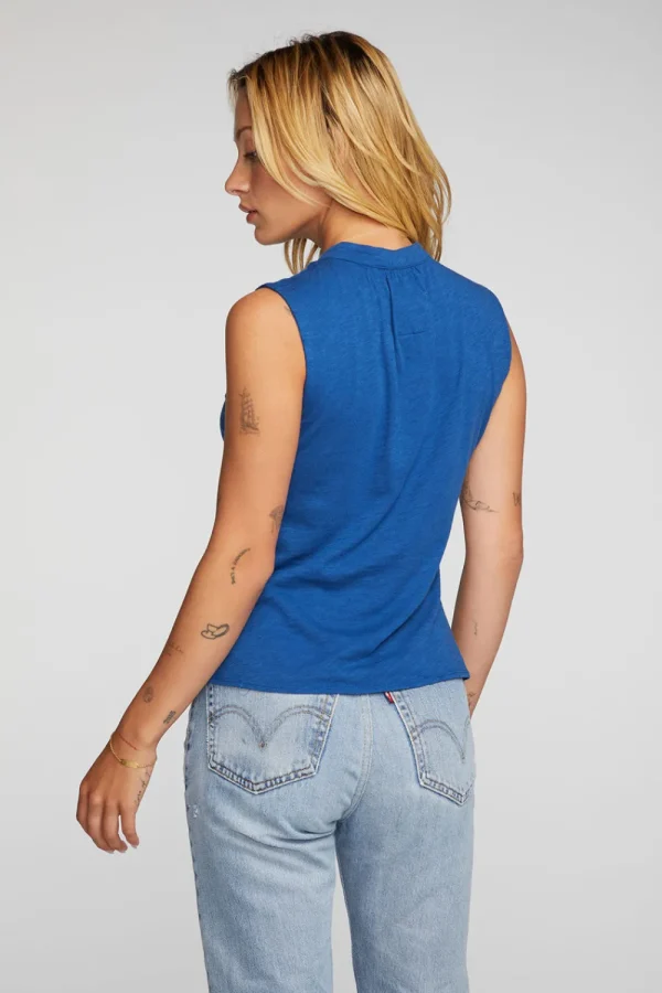 Best Gauze Jersey Snap Down Tank With Shirring Women Loungewear | Tops