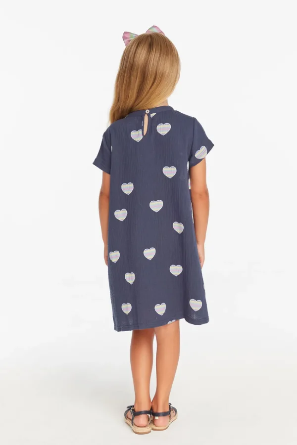 Hot Girls Beach Heart T- Shirt Dress Kids Girls
