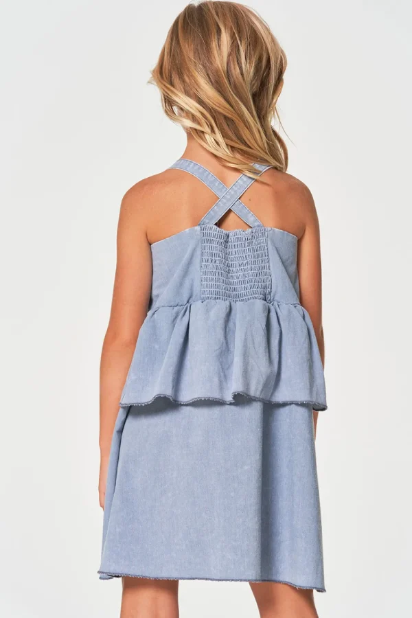 Clearance Girls Coastal Cloth Flouncy Sundress Kids Girls