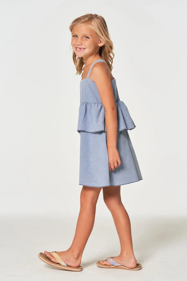 Clearance Girls Coastal Cloth Flouncy Sundress Kids Girls