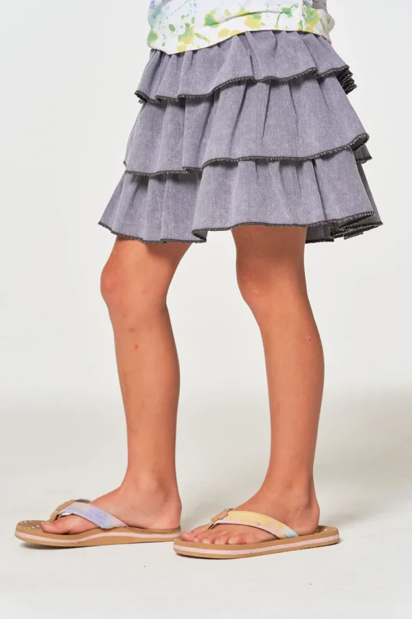 Flash Sale Girls Coastal Cloth Tiered Ruffle Skort Kids Girls