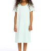 New Girls Cotton Jersey Short Sleeve Shirt Dress Kids Girls