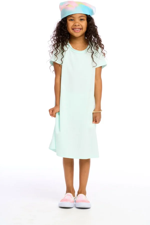New Girls Cotton Jersey Short Sleeve Shirt Dress Kids Girls