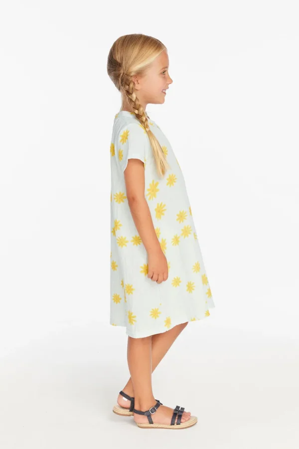 Store Girls Powder Blue Daisy Tee Shirt Dress Kids Girls