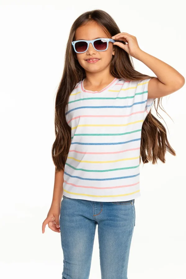 Cheap Girls Recycled Vintage Jersey Cap Sleeve Vent Back Tee Kids Girls
