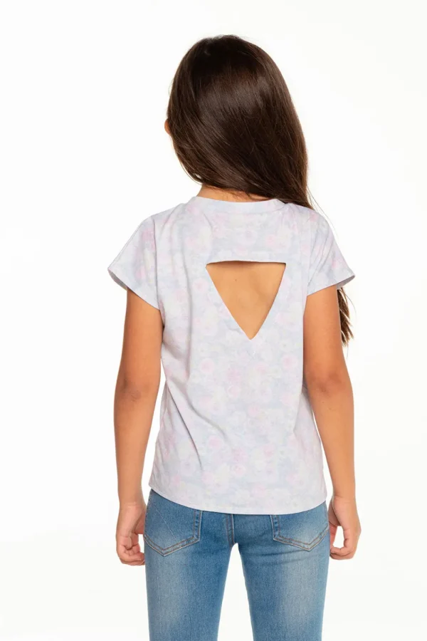 Online Girls Recycled Vintage Jersey Cap Sleeve Vent Back Tee Kids Girls