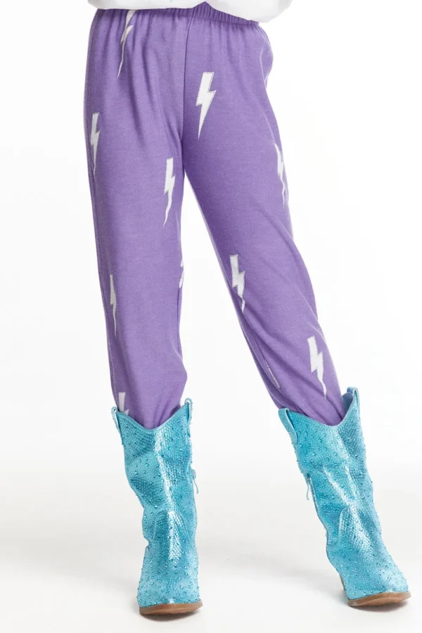 Hot Glitter Bolt Girls Love Knit Pants Kids Girls