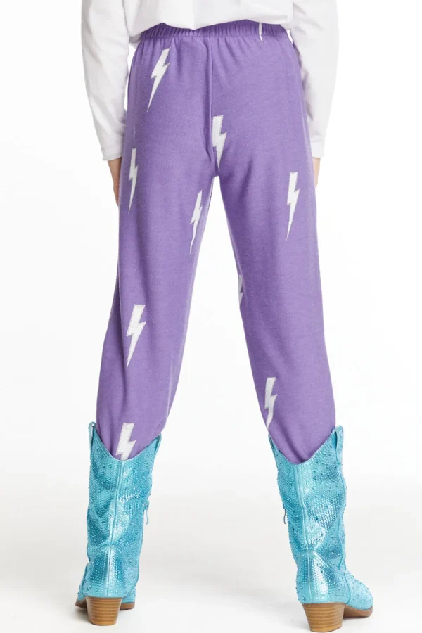 Hot Glitter Bolt Girls Love Knit Pants Kids Girls