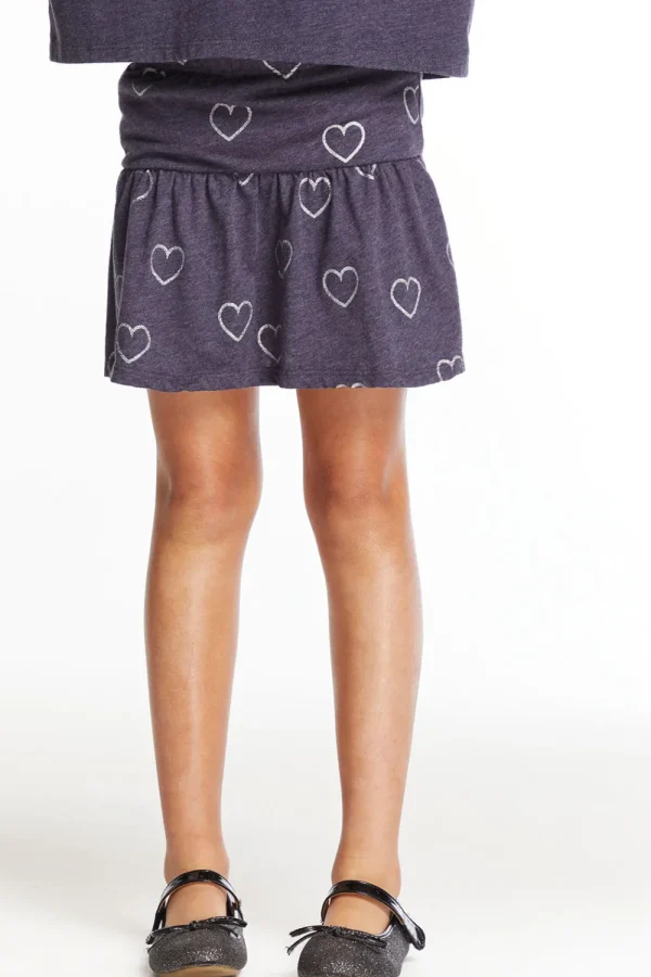 Cheap Glitter Hearts Girls Peplum Skirt Kids Girls