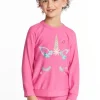 Sale Glitter Unicorn Girls Raglan Pullover Kids Girls