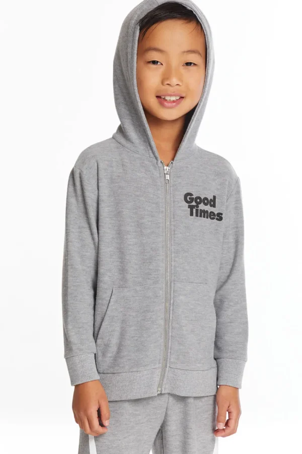 Sale Good Times Boys Long Sleeve Zip Up Hoodie Kids/BOY Boys
