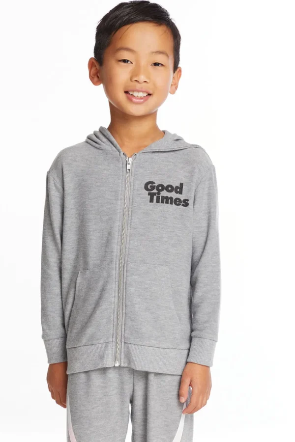 Sale Good Times Boys Long Sleeve Zip Up Hoodie Kids/BOY Boys