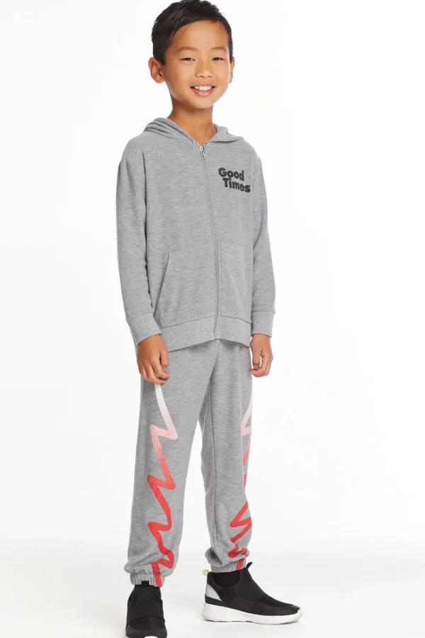 Sale Good Times Boys Long Sleeve Zip Up Hoodie Kids/BOY Boys