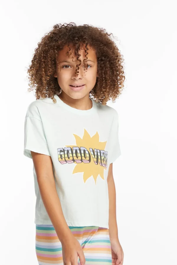Best Sale Good Vibes Sun Girls Tee Kids Girls