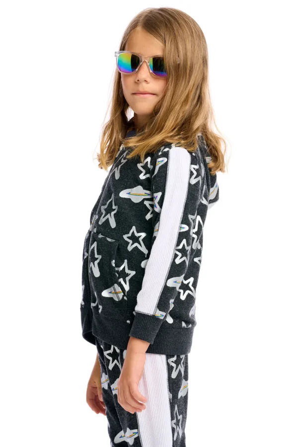 Shop Graffiti Saturn Zip Up Hoodie Kids/BOY Boys