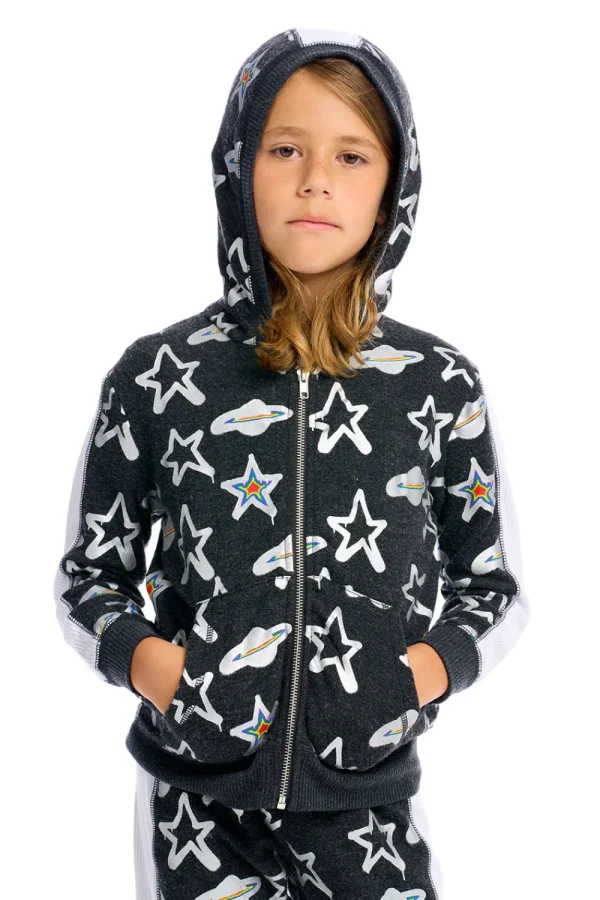 Shop Graffiti Saturn Zip Up Hoodie Kids/BOY Boys