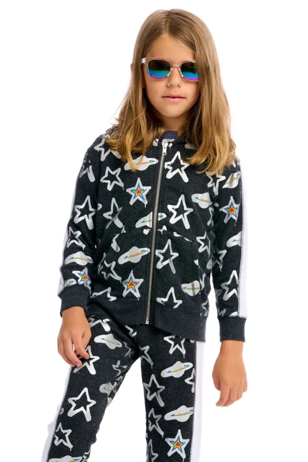 Shop Graffiti Saturn Zip Up Hoodie Kids/BOY Boys