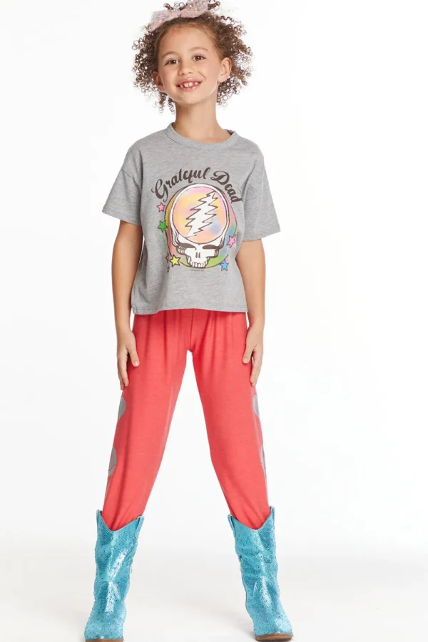 Best Sale Grateful Dead Airbrushed Steal Your Face Girls Tee Women/Kids Girls | Music