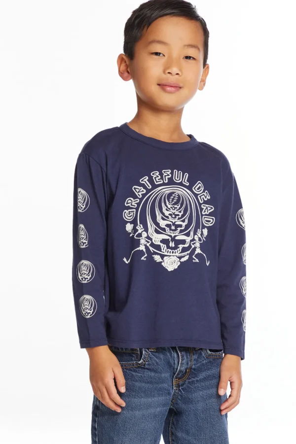Hot Grateful Dead Multi Steal Your Face Boys Long Sleeve Crew Neck Tee Women/Kids/BOY Boys | Music