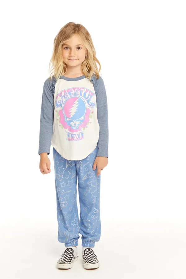 Best Sale Grateful Dead Skull & Roses Baseball Tee Women/Kids Girls | Music