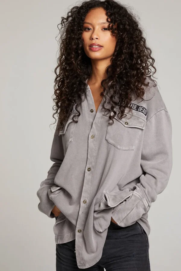 New Grateful Dead Tour Shirt Long Sleeve Button Down Women Loungewear | Music