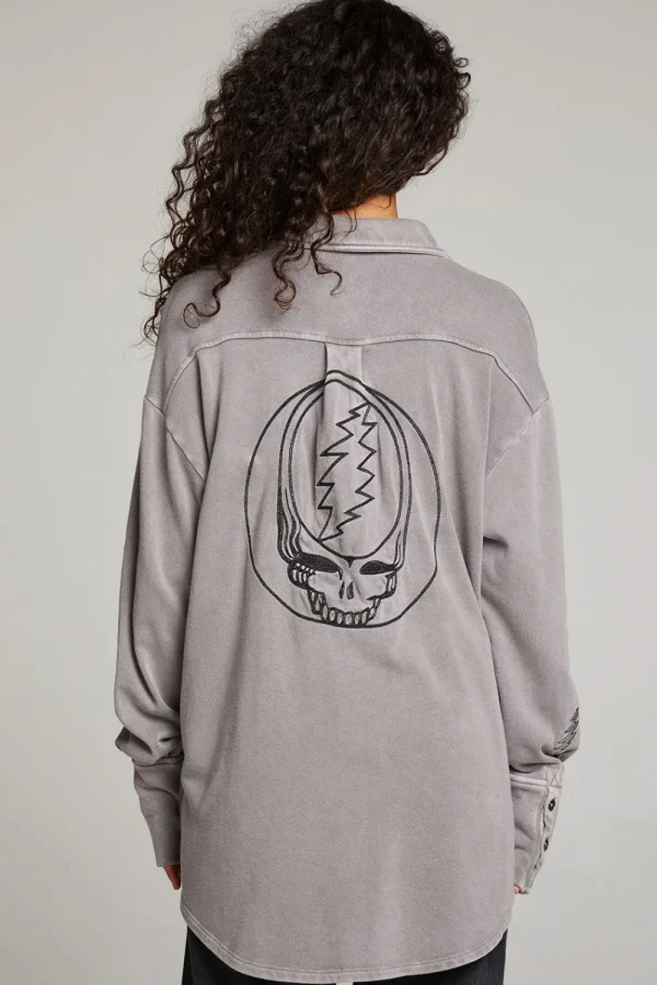 New Grateful Dead Tour Shirt Long Sleeve Button Down Women Loungewear | Music